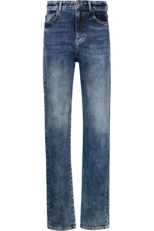 Chiara Ferragni Logo-embroidered straight-leg jeans