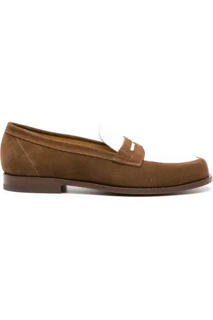 Scarosso Two-tone suede loafers