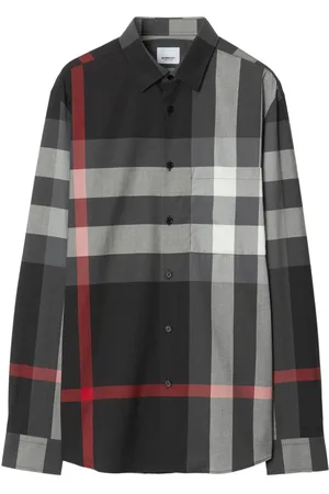 Camisa best sale negra burberry