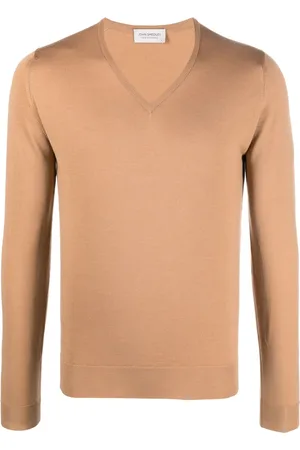 JOHN SMEDLEY V-neck fine-knit jumper
