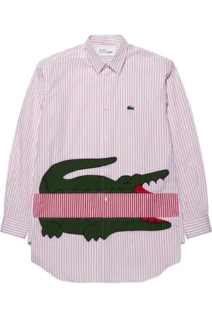 Comme des Garçons Crocodile-print pinstriped shirt