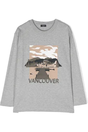 Il gufo Vancouver-print mélange-jersey T-shirt