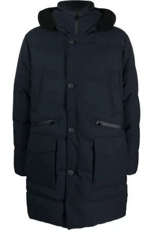 Woolrich Button-fastening hooded padded coat