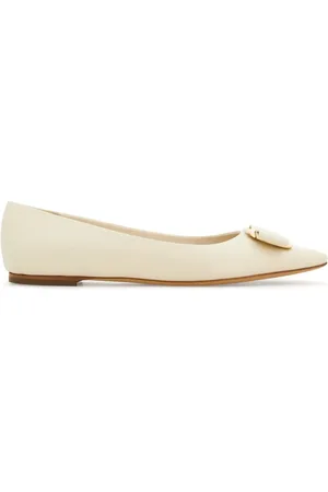 Salvatore Ferragamo Bow-detailing leather ballerina shoes