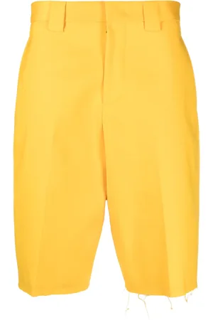 Lanvin Distressed cotton shorts