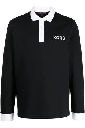 Michael Kors monogram-print Short-sleeved Polo Shirt - Black