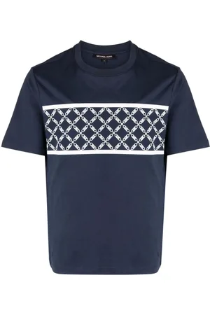 Michael Kors Monogram-Print Short-sleeved Polo Shirt