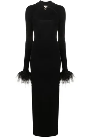 MANURI Cindy square-neck long dress