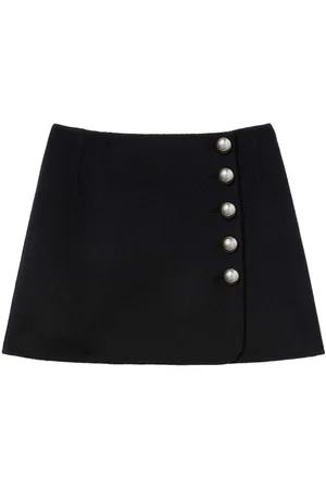 Puccini Side-button fastening wool miniskirt
