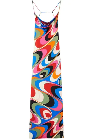 Puccini Onde-print long dress