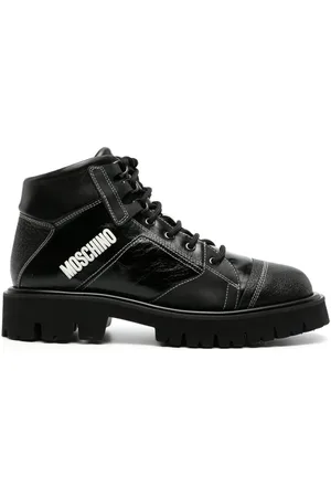 Moschino Unisex Military Patchwork Combat Boots