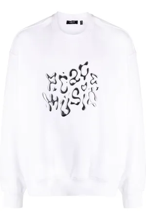 FIVE CM Embossed-lettering cotton-blend sweatshirt