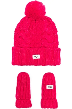 UGG Chunky-knit beanie and mitten set (set of two)