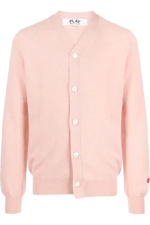 Comme des Garçons Heart logo-patch wool cardigan