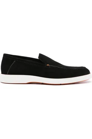 santoni Drain suede loafers