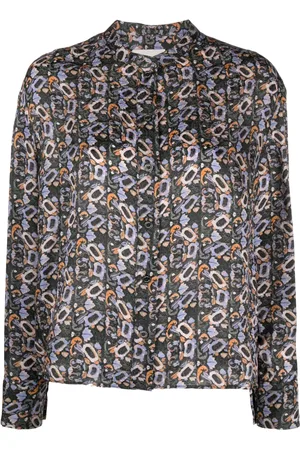 Isabel Marant Leidy geometric-print long-sleeve shirt