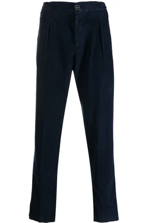Kiton Pleated corduroy straight-leg trousers