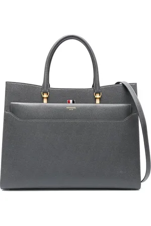 Thom Browne Pebble grain leather tote bag