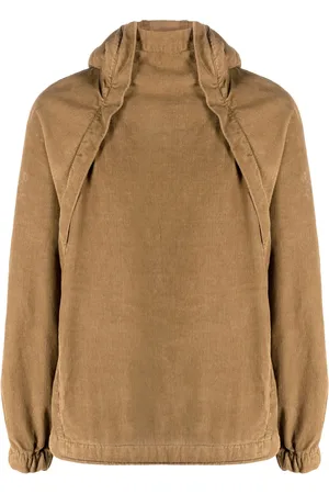 RANRA Side-zip corduroy hoodie