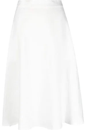 Ralph Lauren High-waist linen midi skirt