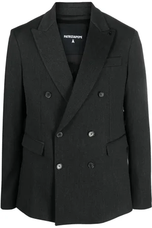 Patrizia Pepe Brooch-detail double-breasted blazer