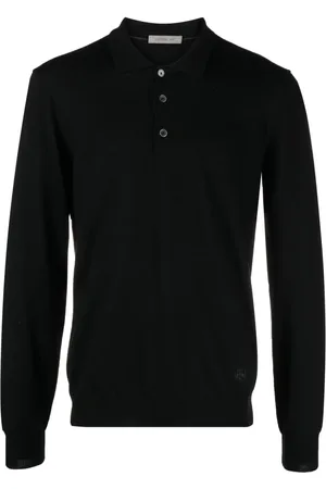 corneliani Long-sleeve wool polo shirt