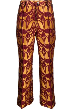 La DoubleJ Hendrix jacquard cropped trousers