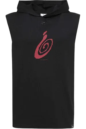 Courrèges Logo-appliqué sleeveless hoodie