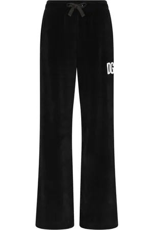 Dolce & Gabbana Logo-print velvet track pants