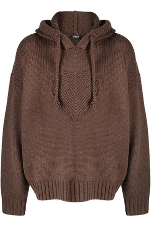 FIVE CM Knitted-construction drawstring hoodie