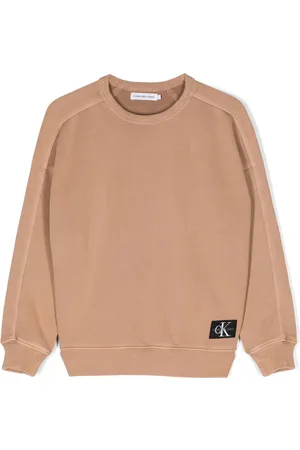 Calvin Klein Logo-patch cotton sweatshirt