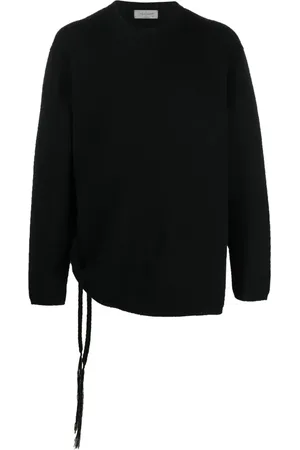 YOHJI YAMAMOTO Braid-detail ribbed-knit jumper
