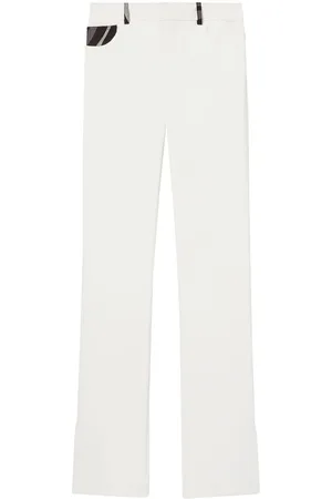 Puccini Marmo-print straight-leg trousers