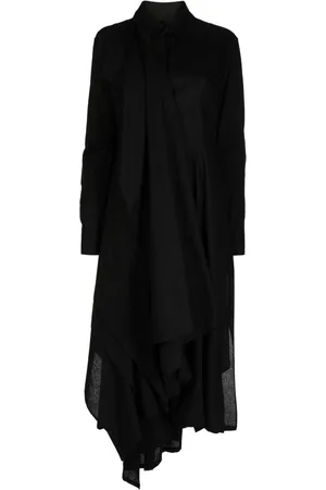 YOHJI YAMAMOTO Muslin draped midi dress