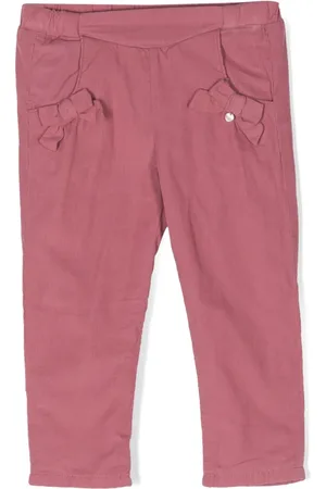 Tartine Et Chocolat Bow-detail straight-leg trousers