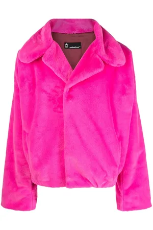 Styland Spread-collar faux-fur jacket