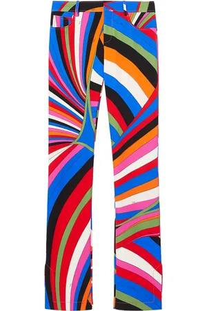 Puccini Iride-print straight-leg trousers