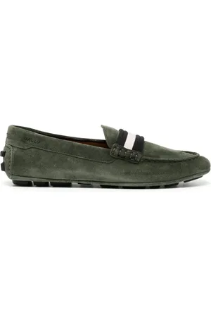 Bally Contrasting-trim leather loafers