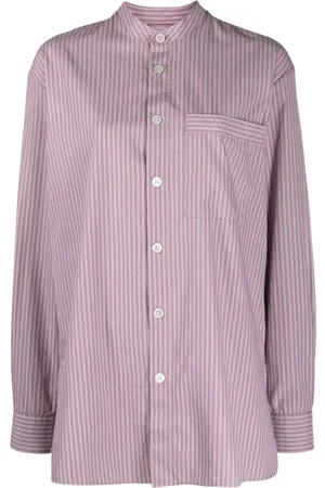 Tekla Striped organic cotton shirt