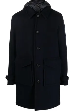 Woolrich Hooded single-breasted coat