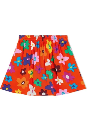 Stella McCartney Floral-print slip-on skirt