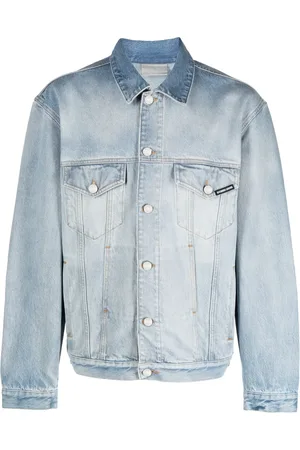 VTMNTS Logo-embroidered denim jacket