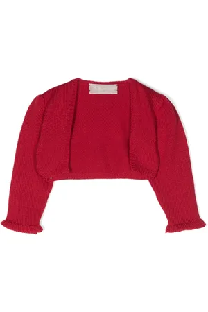 LA STUPENDERIA Ribbed-trim cropped cardigan