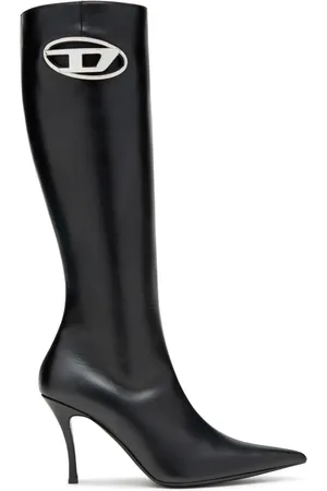 Diesel D-Venus logo-plaque leather boots