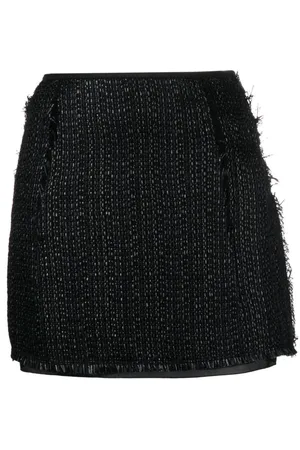 Lanvin Metallic tweed A-line miniskirt