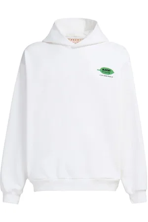 Marni Logo-print cotton hoodie