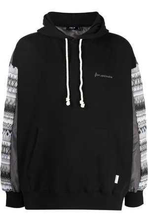FIVE CM Logo-embroidered cotton hoodie