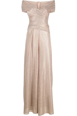TALBOT RUNHOF Metallic-voile wide-leg jumpsuit