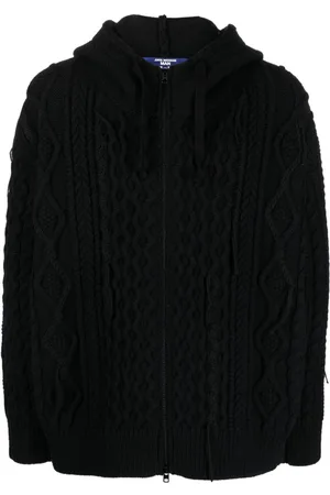 JUNYA WATANABE Cable-knit drawstring hoodie