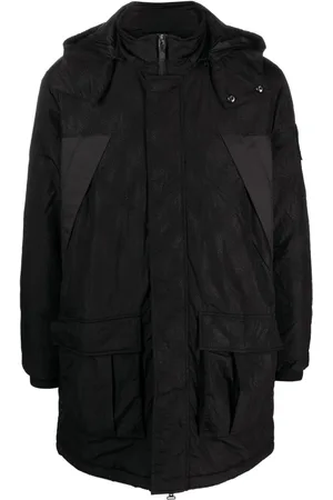 EA7 Logo-patch hooded jacket